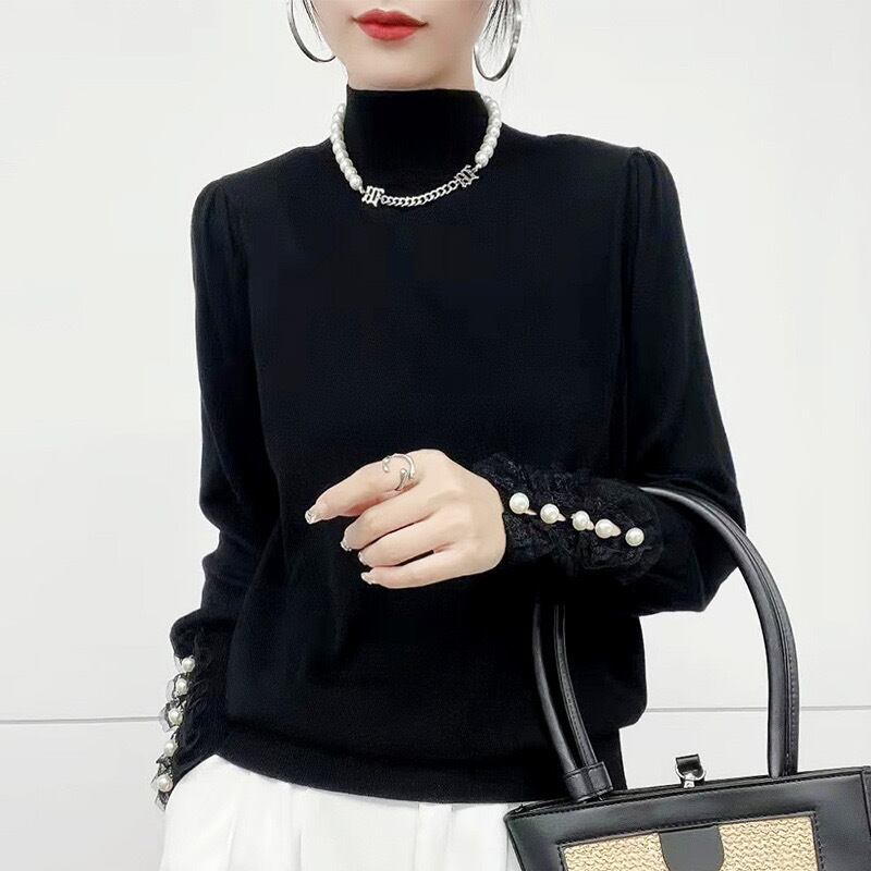 【tops】2wayレースドッキングニットトップス M19189