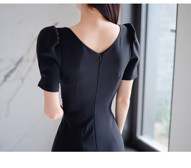 【dress】OL通勤スクエアネックワンピース G21443