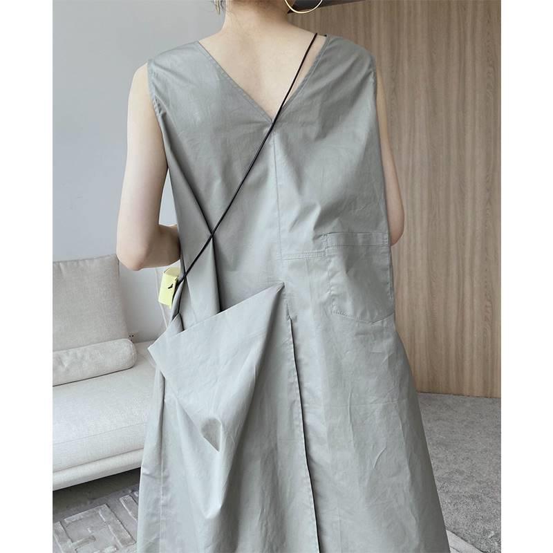 【dress】VネックゆったりワンピースF7271