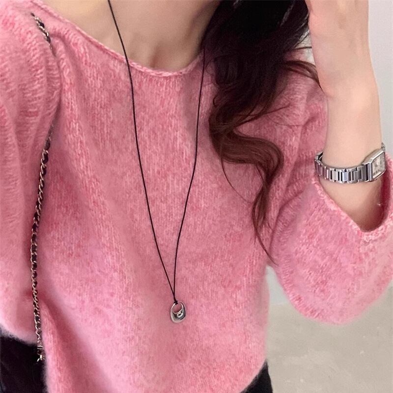 【tops】5色展開ニットトップス Q7158