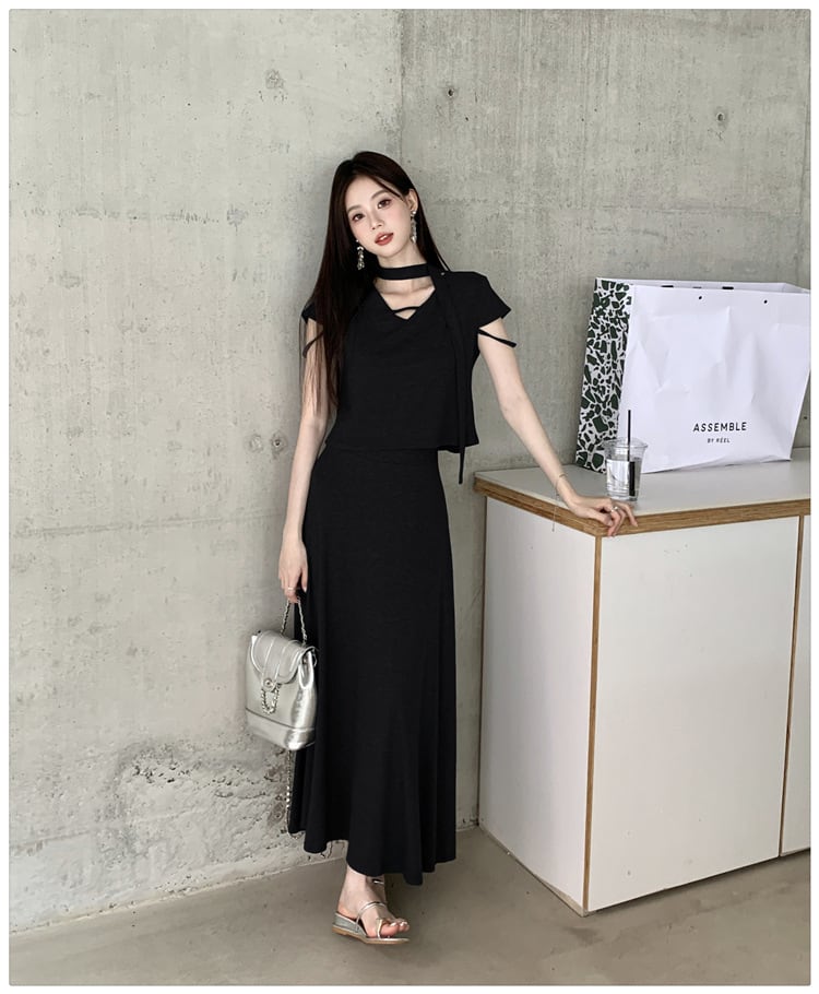 【set】Tシャツ×ロングスカートセット M24192