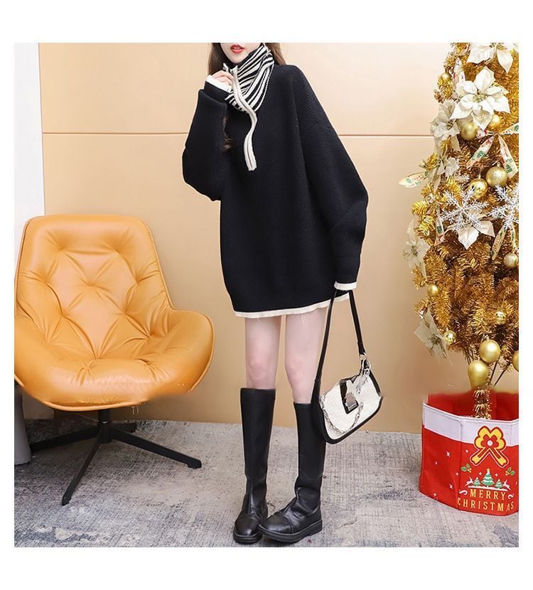 【tops】ハイネックニットセーター M29160