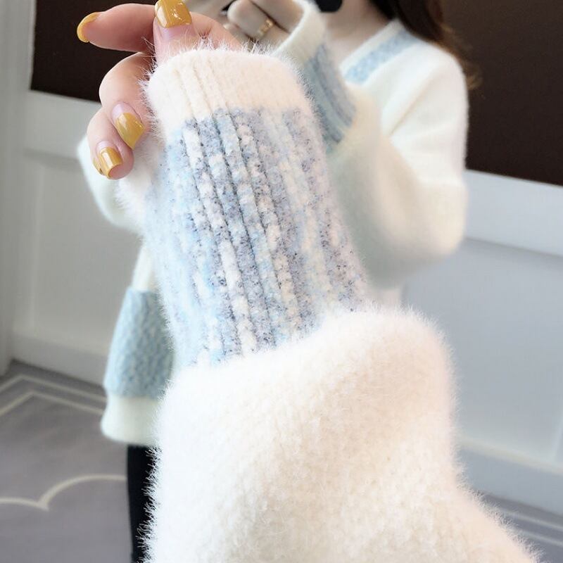 【outer】美人度アップ!韓流スタイルゆったりオシャレスウィート着痩せカーディガン W0160