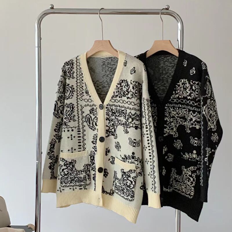 【outer】Vネックニットカーデ M18283