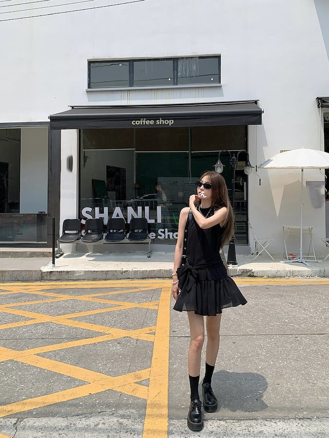 【dress】ノースリーブリボンワンピース G21232