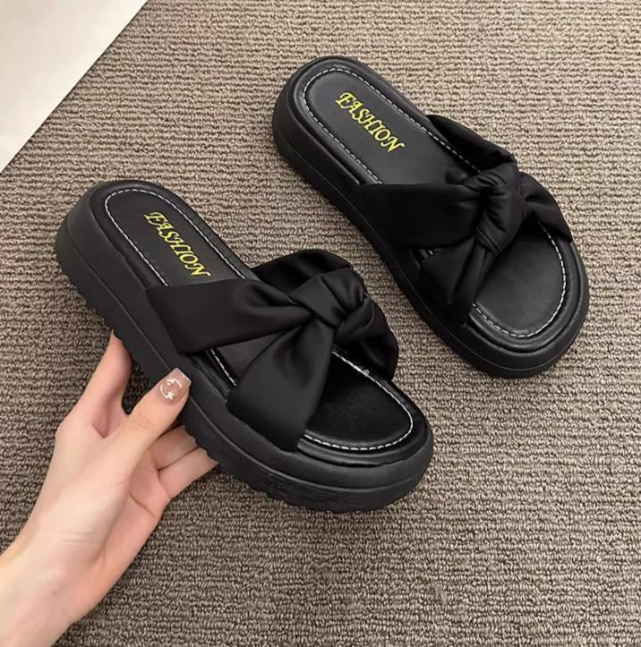 【shoes】2色厚底スリッパF7475