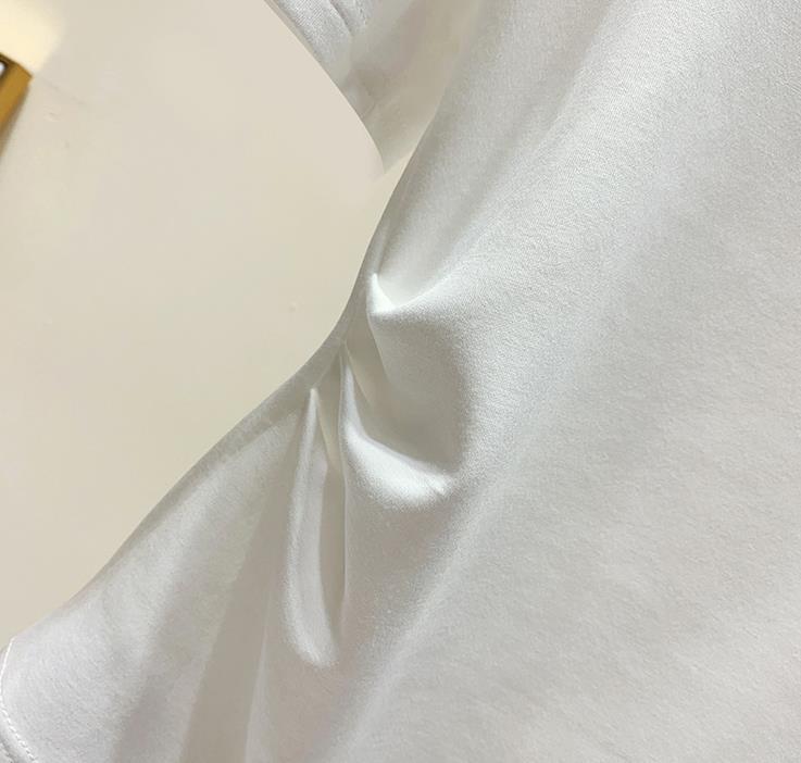 【tops】2色フリル半袖TシャツF7454