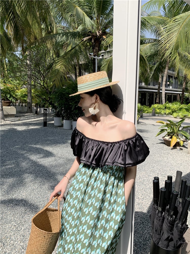 【dress】フリル切り替えワンピース M25295