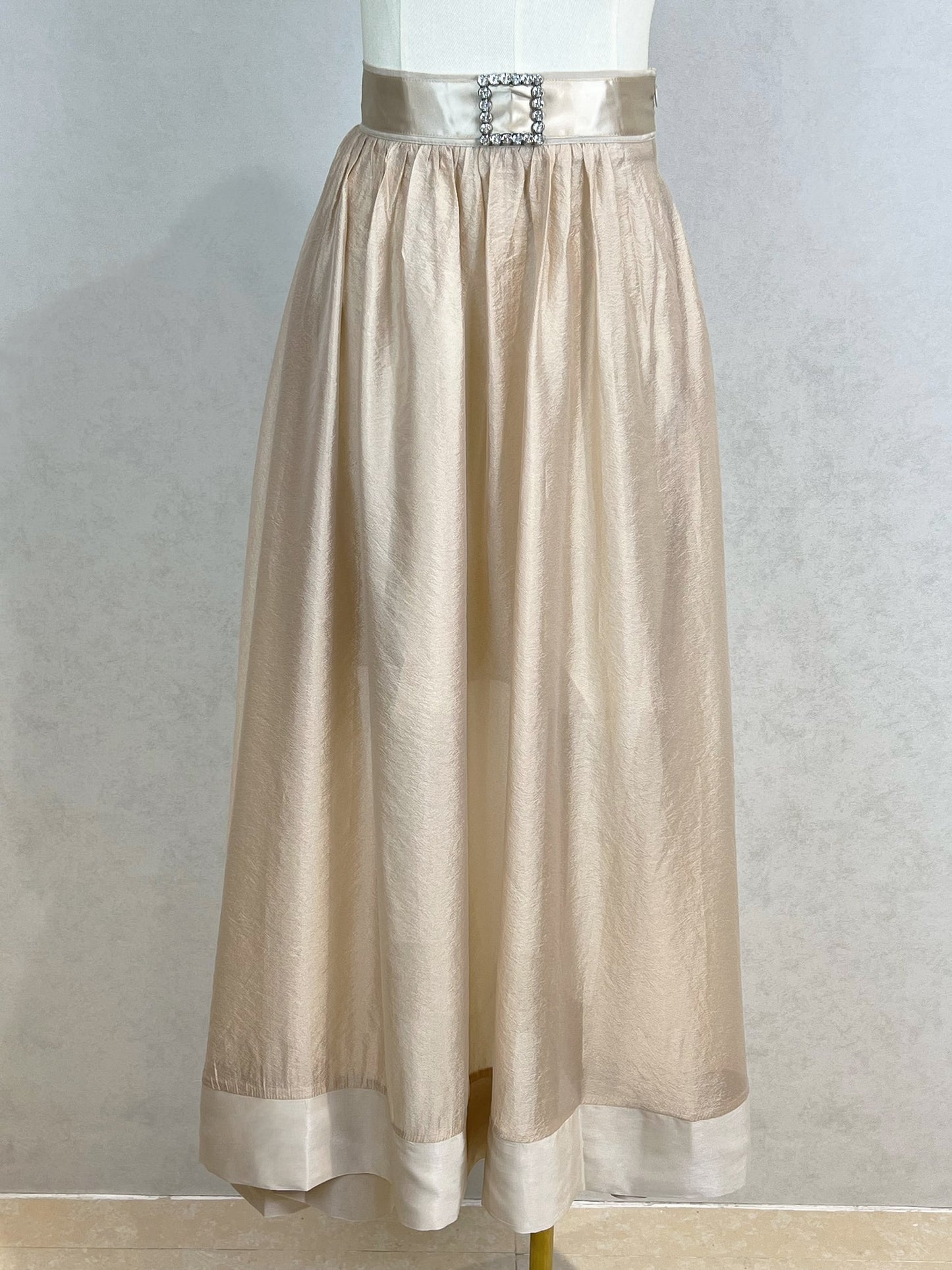 【set】シアー感ノースリーブトップス×ロングスカートセット N2617