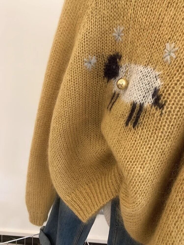 【tops】クルーネックニットセーター M29289