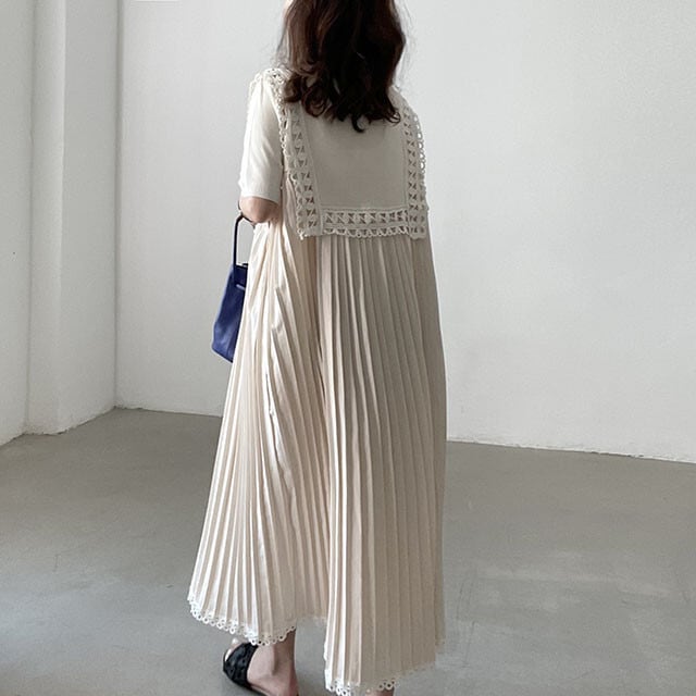 【dress】プリーツワンピース M24736