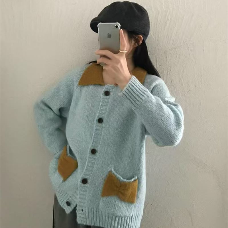 【outer】ニットカーディガン Q6998