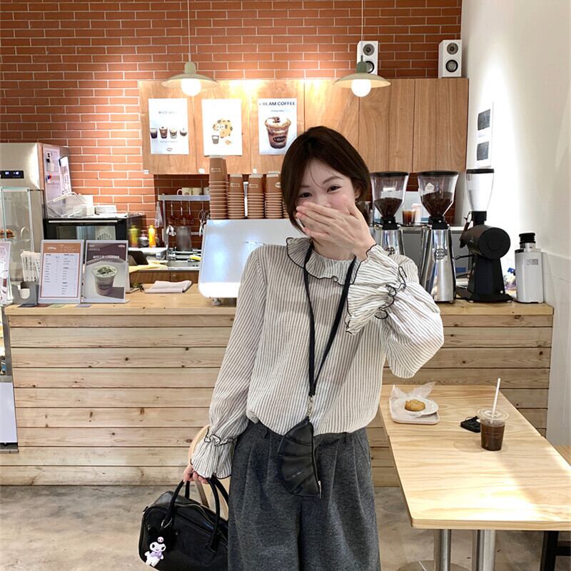 【tops】フリルシャツトップス M29452