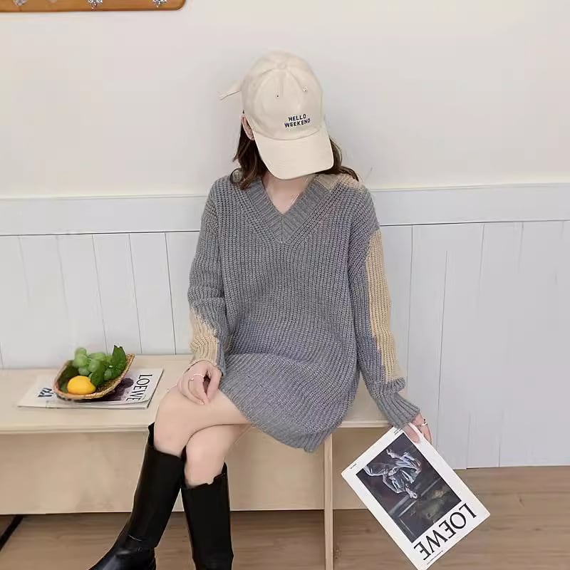 【dress】Vネックニットワンピース M26594