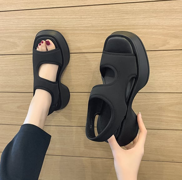 【shoes】韓国風INS風2色厚底人気合わせやすい履きやすいサンダルF5106