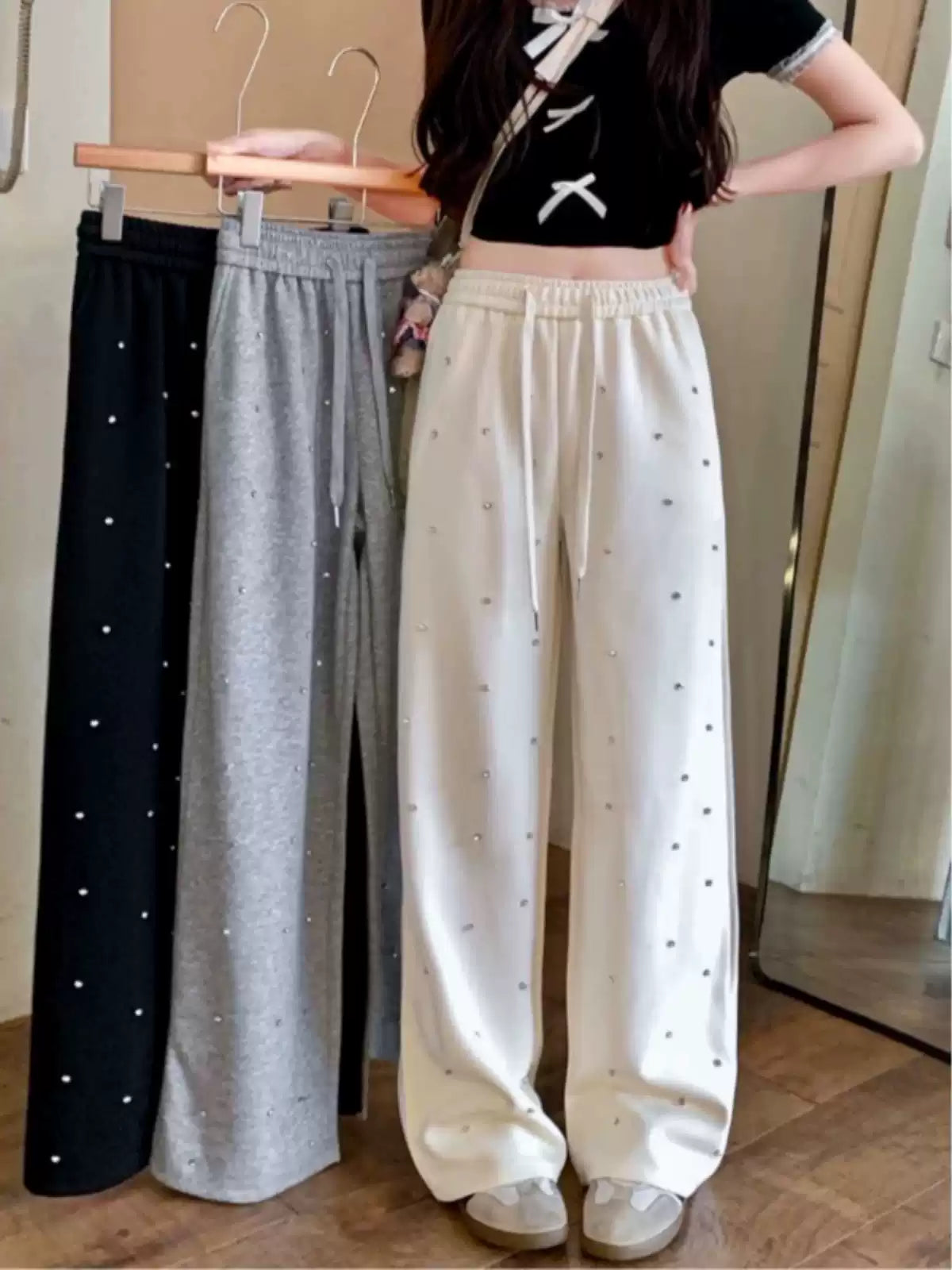 【bottoms】キラキラガウチョパンツF8248