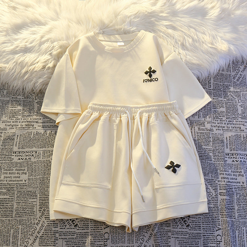 【set】8色Tシャツ+ショートパンツ2点セットF7705