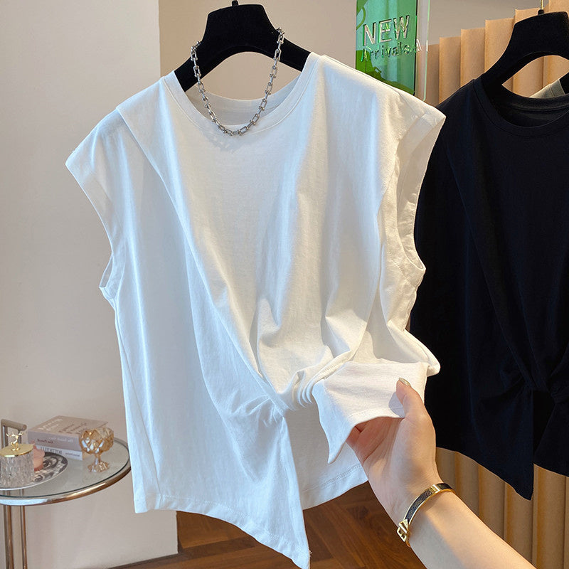 【tops】3色半袖イレギュラーTシャツF7865
