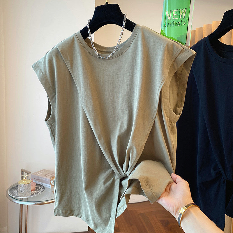 【tops】3色半袖イレギュラーTシャツF7865
