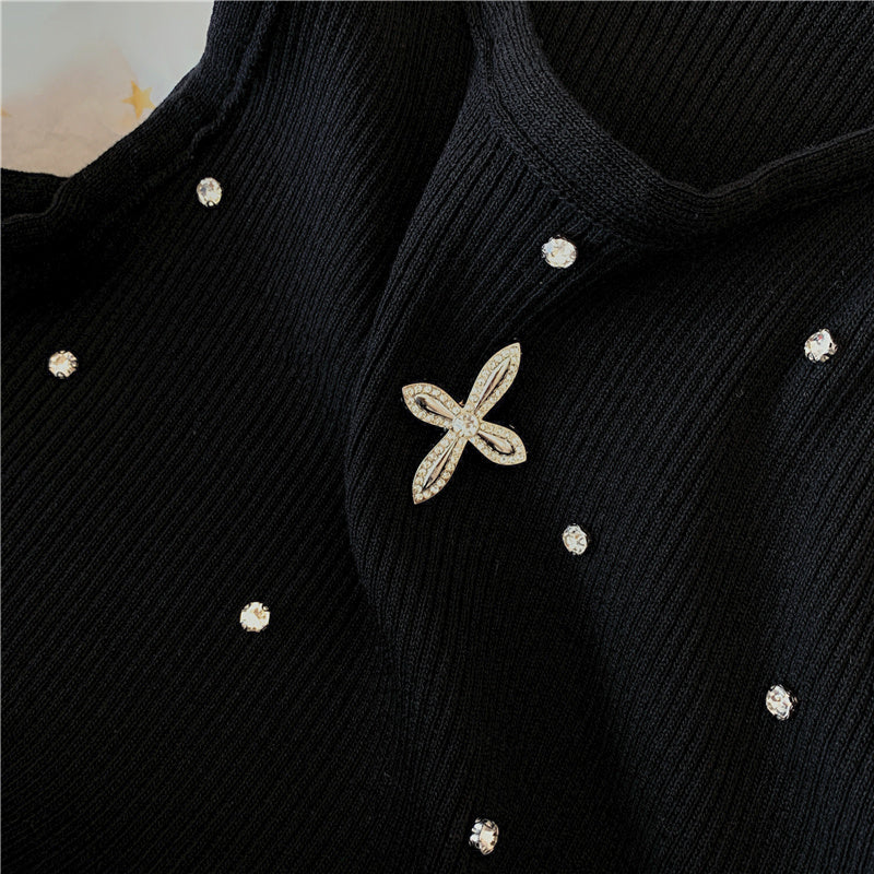 【tops】2色ニットタンクトップF7813