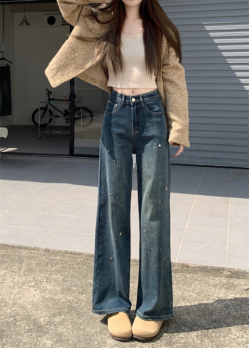 【bottoms】キラキラデニムパンツF8329