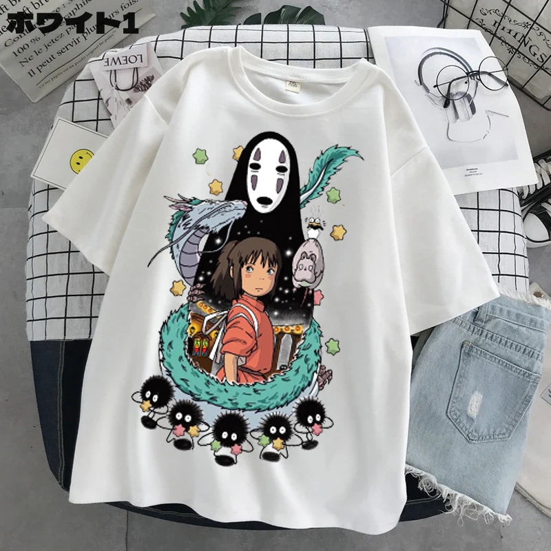【tops】キャラクターゆったりTシャツF7914