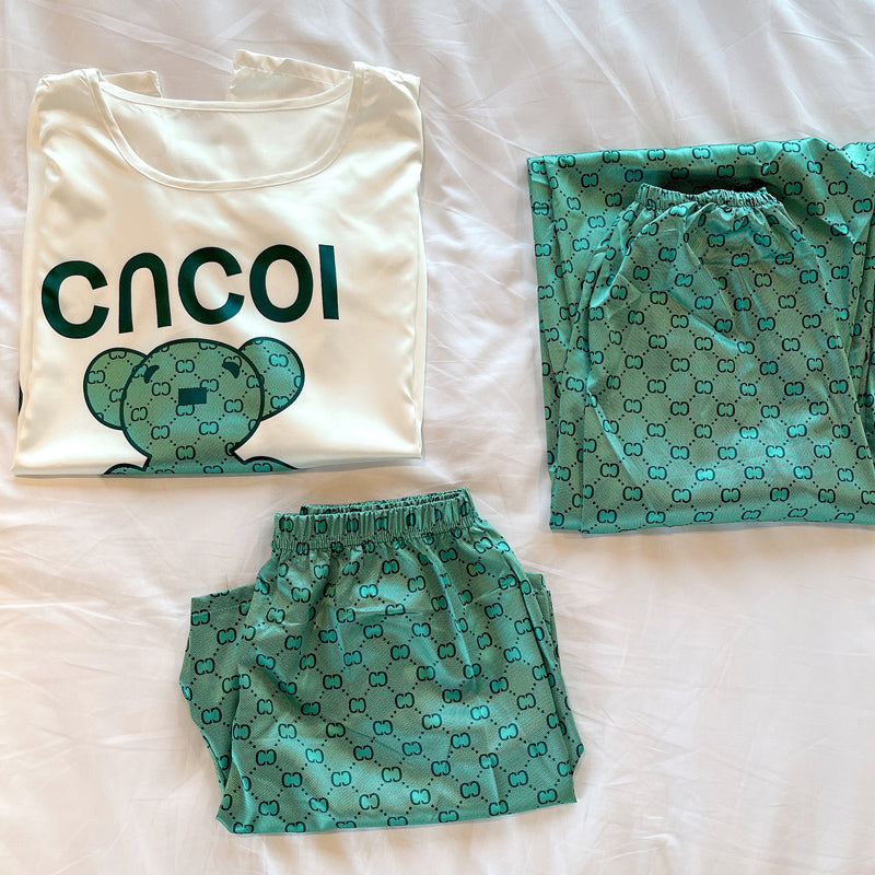 【ホーム・生活】3点上下セットルームウェアパジャマF7740