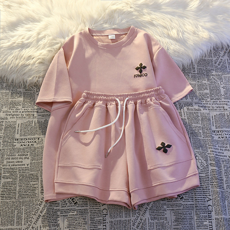 【set】8色Tシャツ+ショートパンツ2点セットF7705