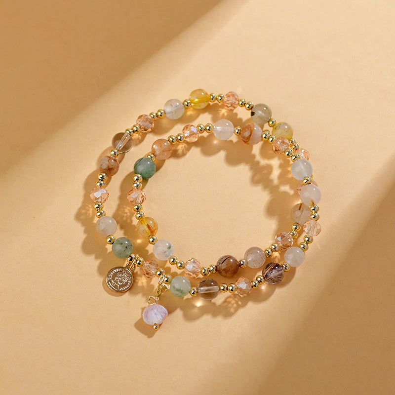 【小物】天然水晶ブレスレットF7610