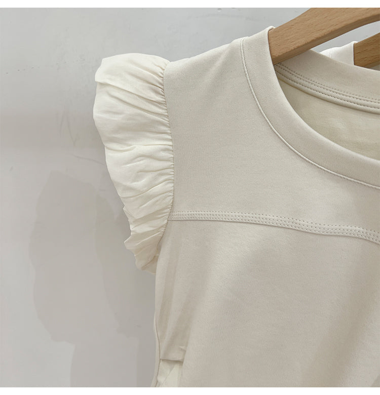 【tops】3色フレンチスリーブTシャツF7774