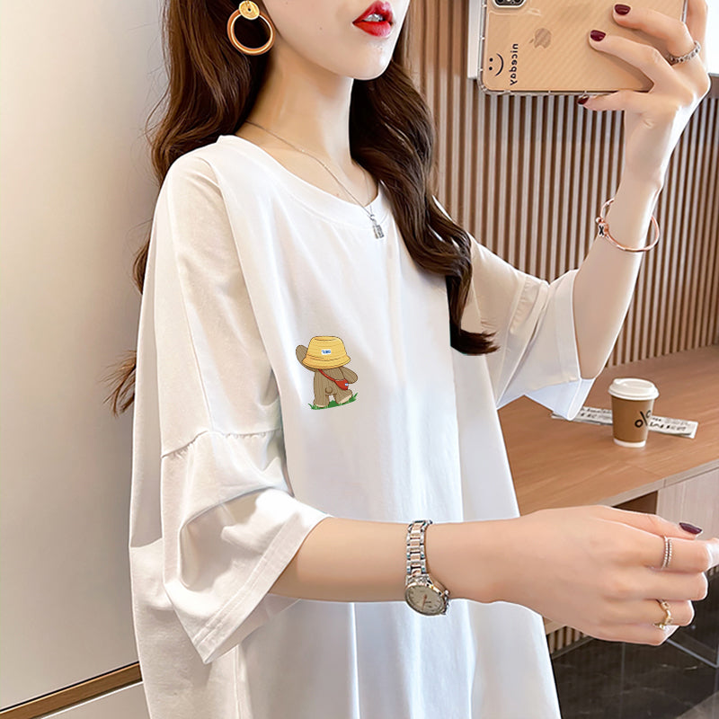 【tops】5色ラウンドネックTシャツF7621