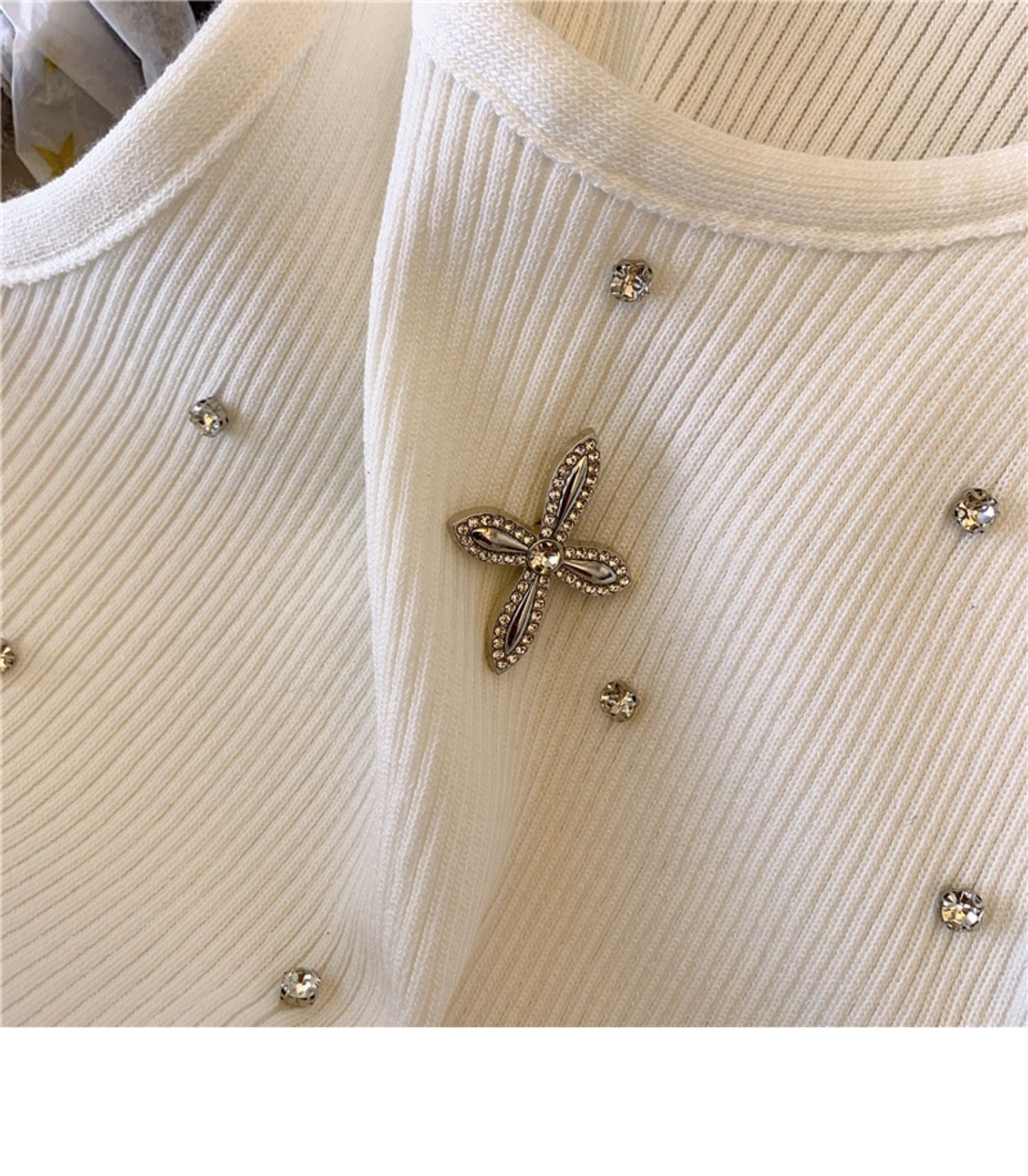 【tops】2色ニットタンクトップF7813