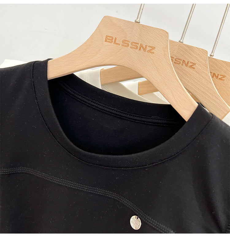【tops】3色フレンチスリーブTシャツF7774