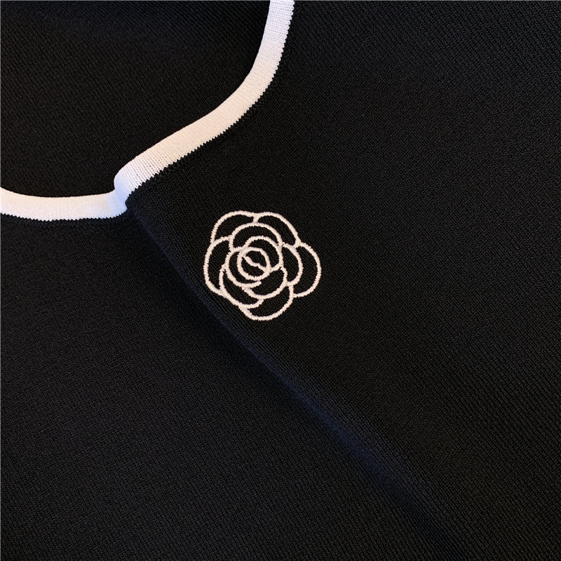 【tops】2色UネックニットタンクトップF7854