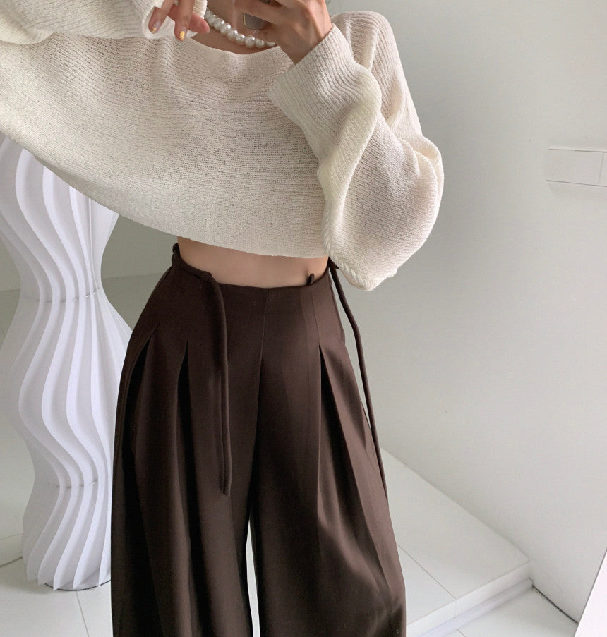 【bottoms】3色ギャザーカジュアルパンツF8331