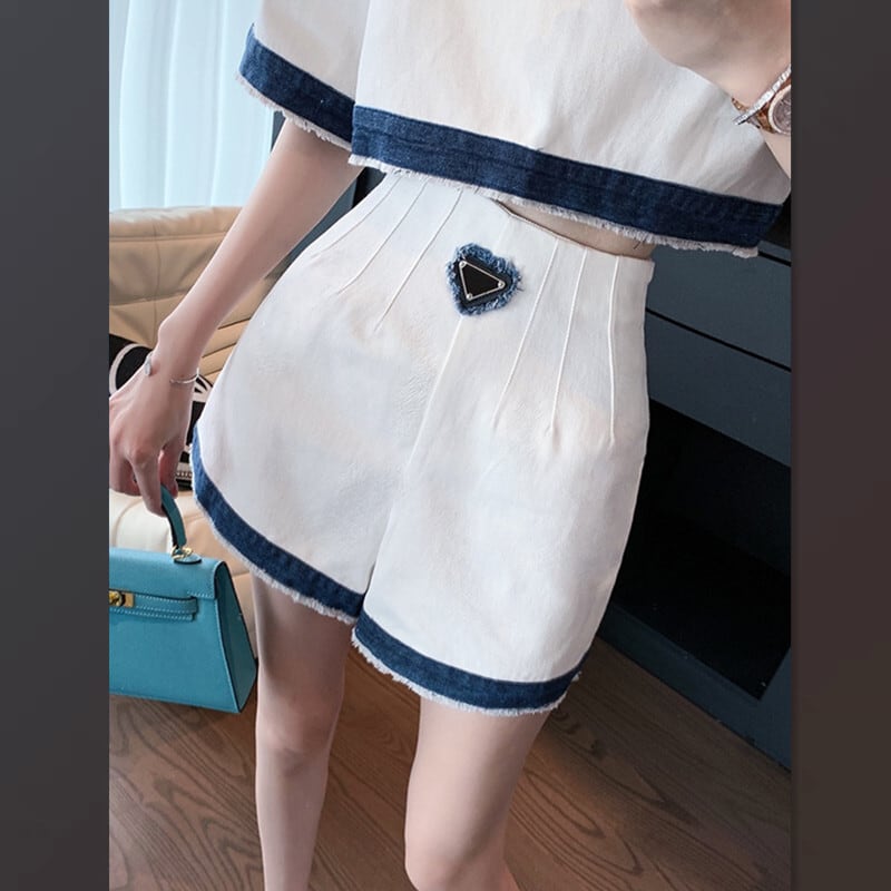 【set】高級感気質満点トップス+ショートパンツオシャレ2点セット G8251