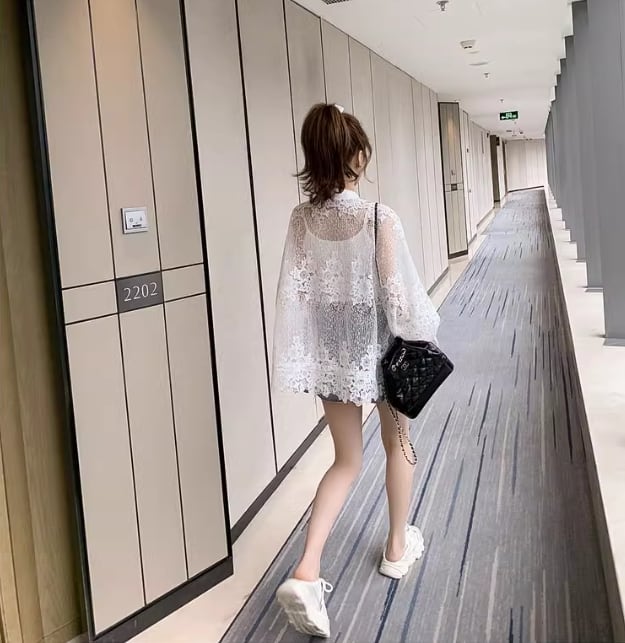 【outer】レース長袖カーディガンG20374