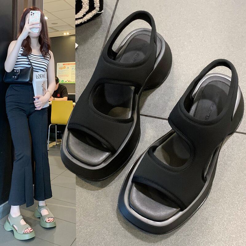 【shoes】韓国風INS風2色厚底人気合わせやすい履きやすいサンダルF5106