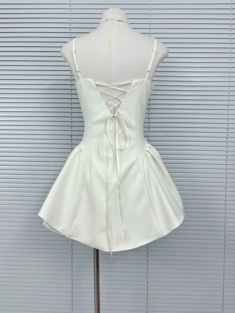 【dress】レースドッキングキャミワンピース Q8762