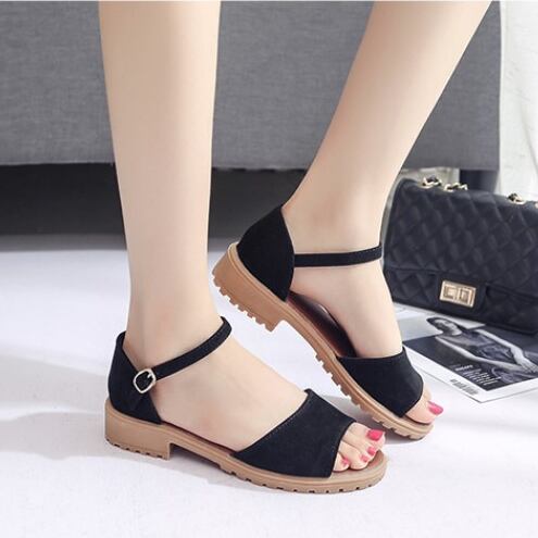 【shoes】大活躍シンプル無地履きやすい合わせやすい3色サンダル