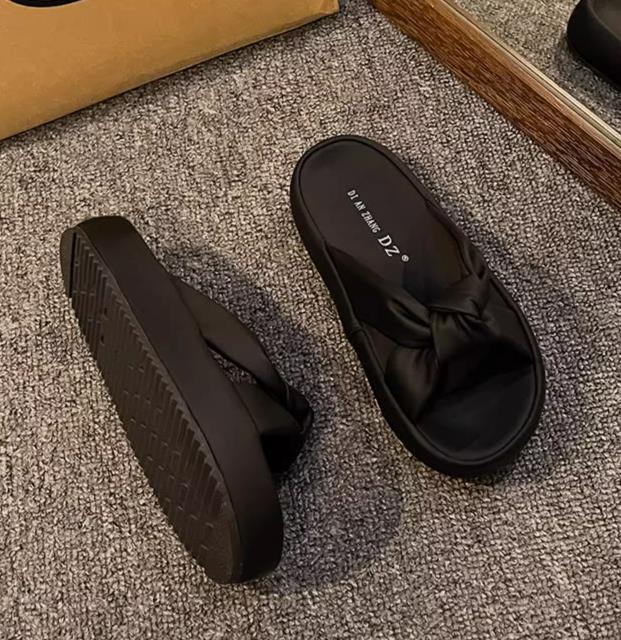 【shoes】3色厚底スリッパF7476