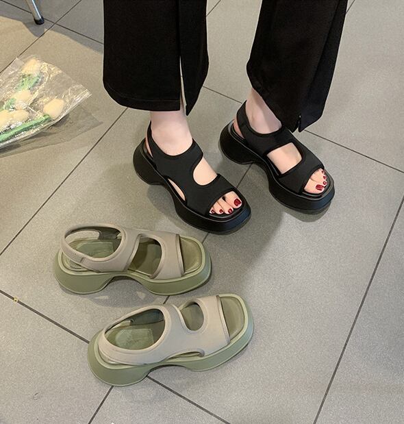 【shoes】韓国風INS風2色厚底人気合わせやすい履きやすいサンダルF5106