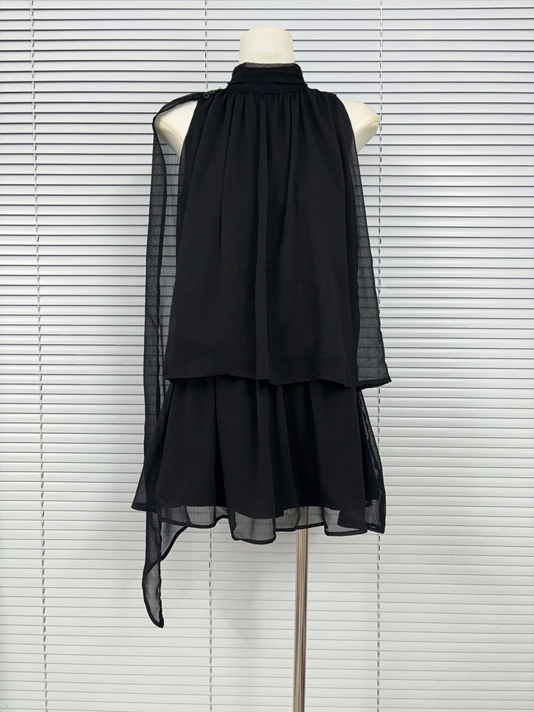 【set】ノースリーブトップス×ミニスカートセット Q8822
