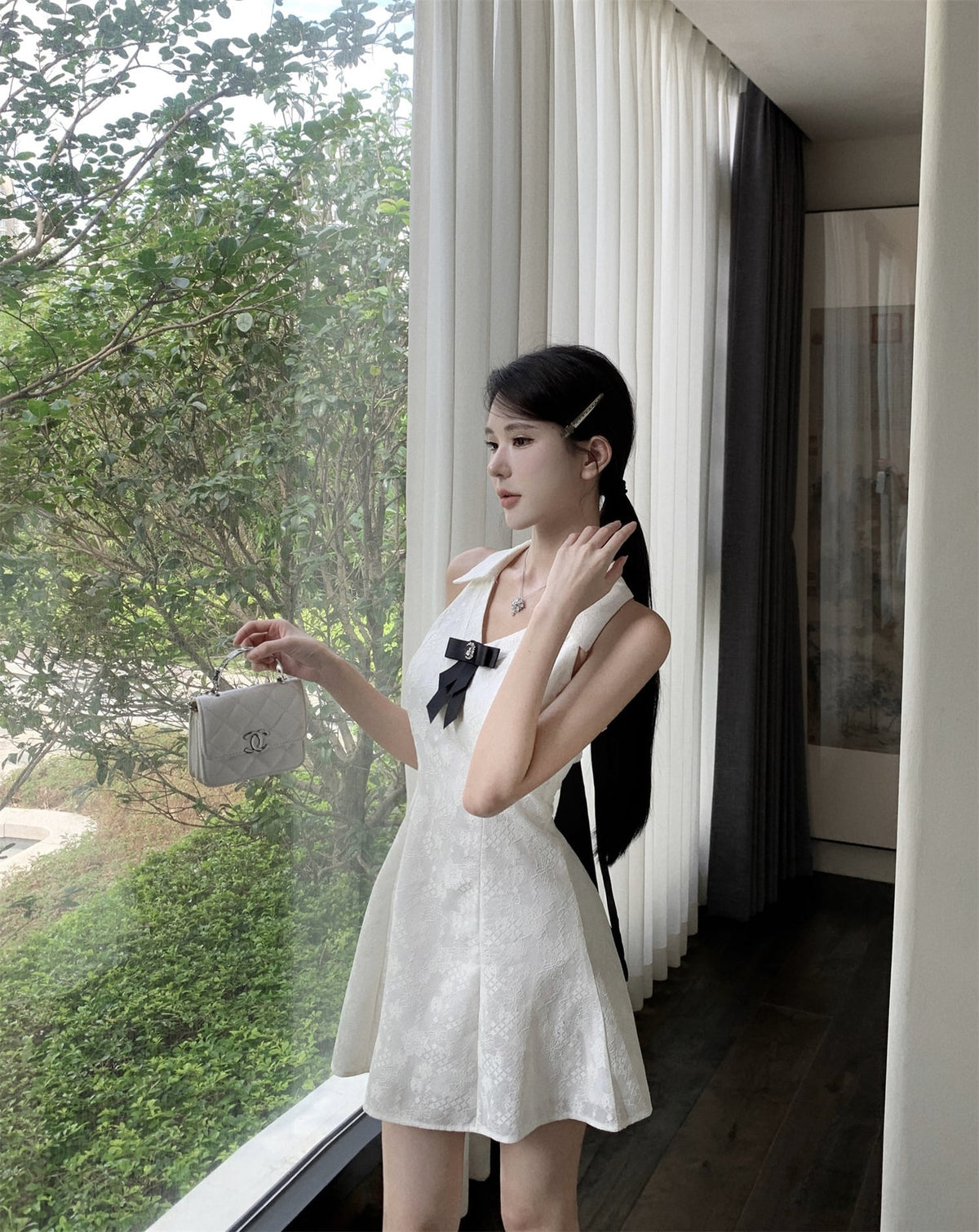 【dress】リボン付きワンピース M24320
