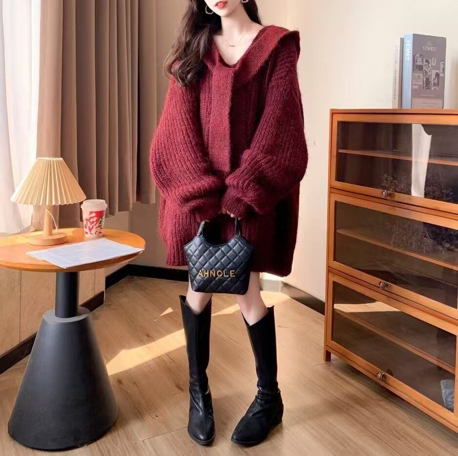 【tops】ニットセーターマフラー付き M28947