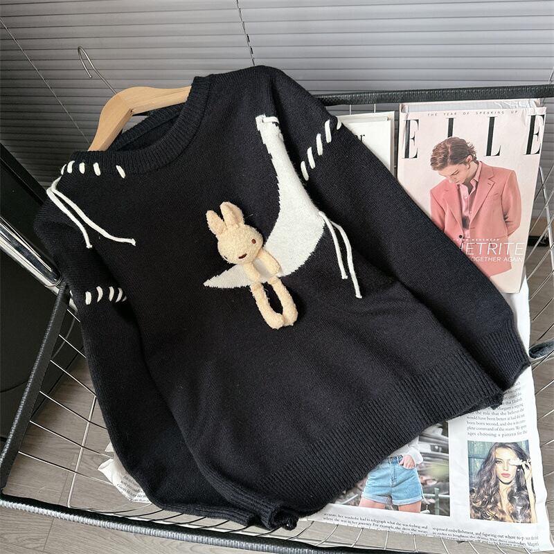 【tops】クルーネックニットセーター M18615