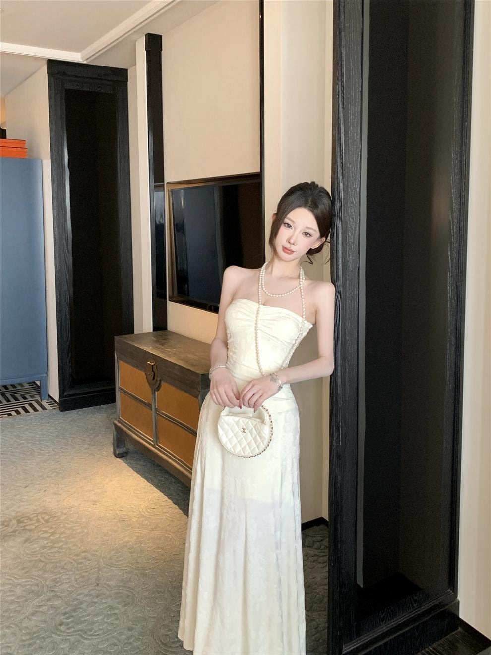 【dress】ロングチューブドレス Q8191