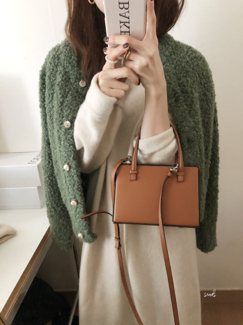 【outer】裹起毛ニットカーデ M27530