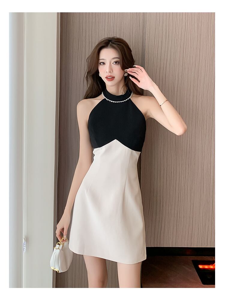 【dress】ビーズ切り替えワンピース G20392