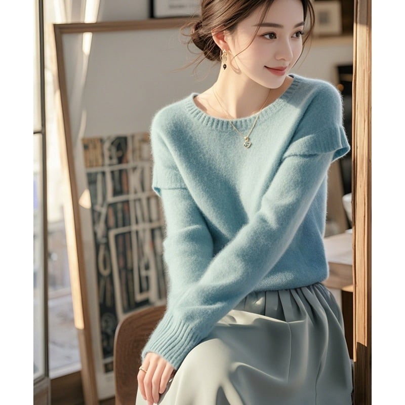 【tops】クルーネックニットセーター M29122